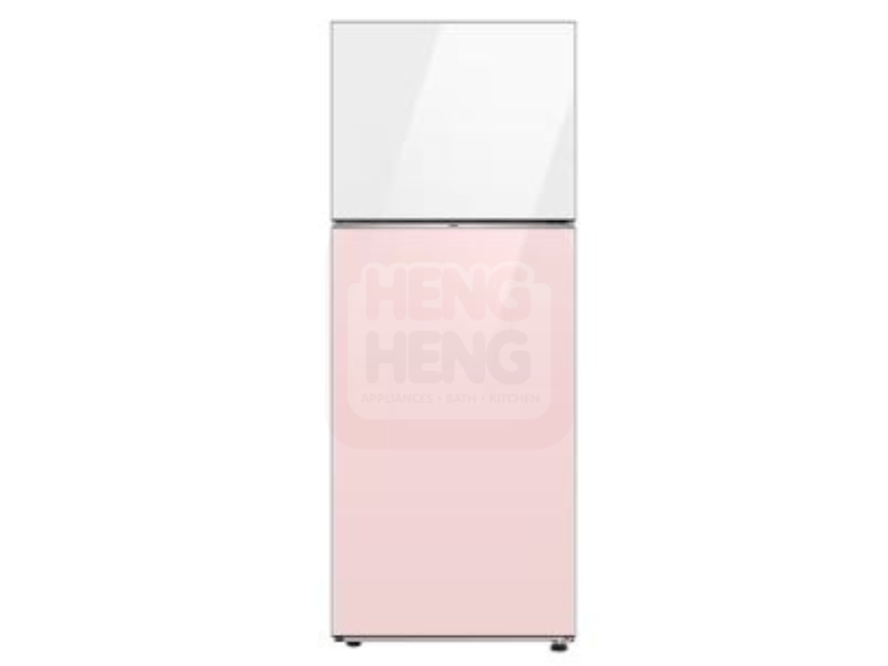 SAMSUNG Bespoke Top Mount Freezer Refrigerator with Optimal Fresh+ in Clean White + Clean Pink, 476L RT47CB66448CME