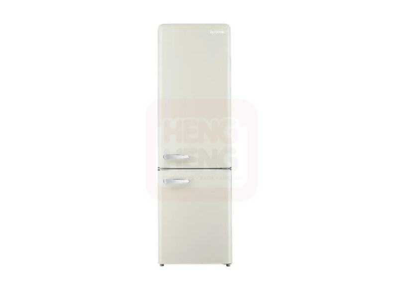 ISONIC DOUBLE DOOR VINTAGE REFRIGERATOR IDR-BCD261LH (Creamy White)
