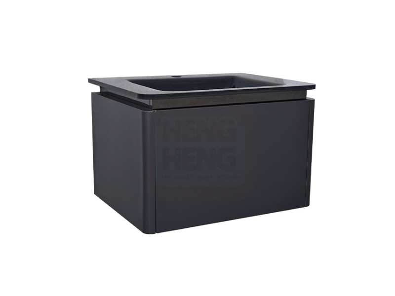 DUVENA GLASS BASIN CABINET (DARK GREY),DC-69