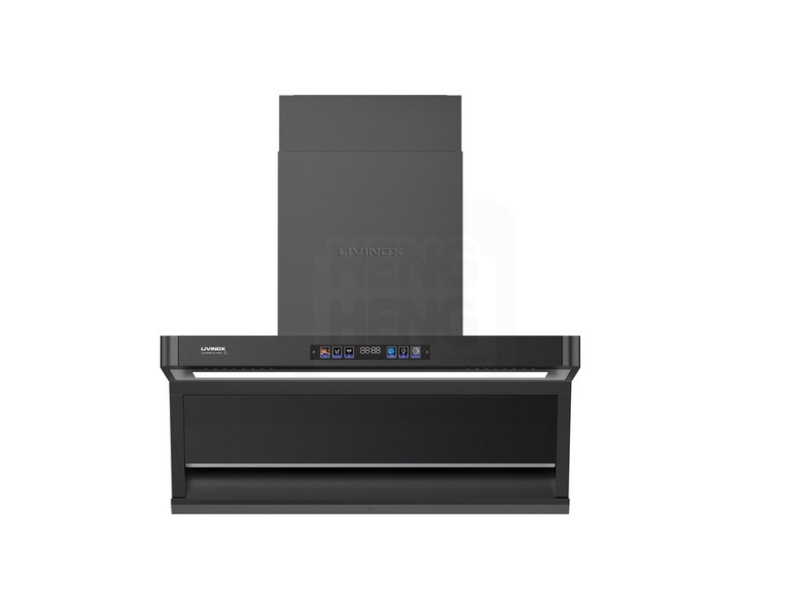 LIVINOX COOKER HOOD BLACK FROSTED NANO GLASS_I-SYNC,LCH-MARIS  DC-90FB